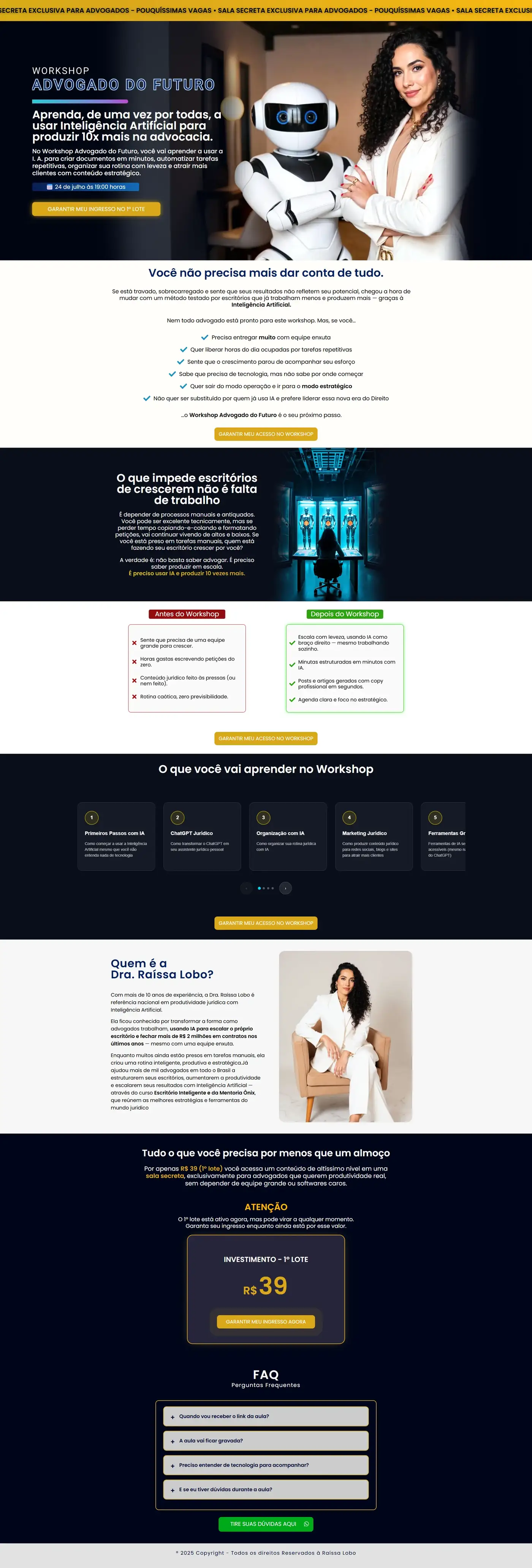 Workshop Advogado do Futuro · Raíssa Lobo